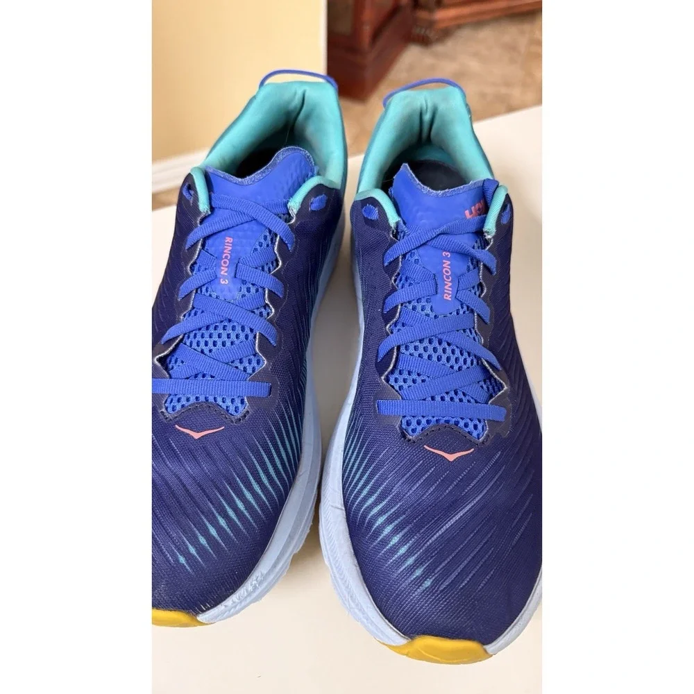 HOKA Rincon 3 Women's Running Shoes US 11 Blue Teal Road Athletic Sneakers